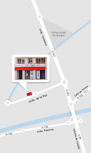 mapa localización empresa en Burgos